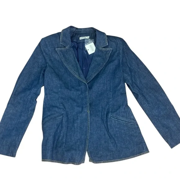 Jonathan Simkhai Denim Blazer- New with Tags- Size 6- GORGEOUS! - Picture 1 of 5